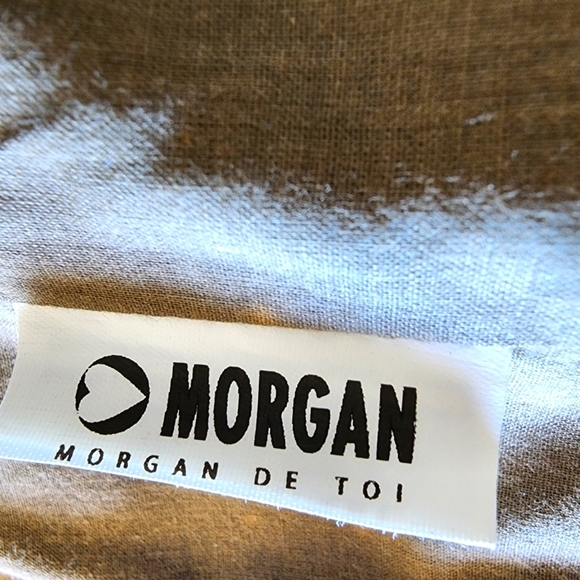 Designer denim jacket size 8/10 camel colour military jacket Morgan De Toi - Picture 12 of 12